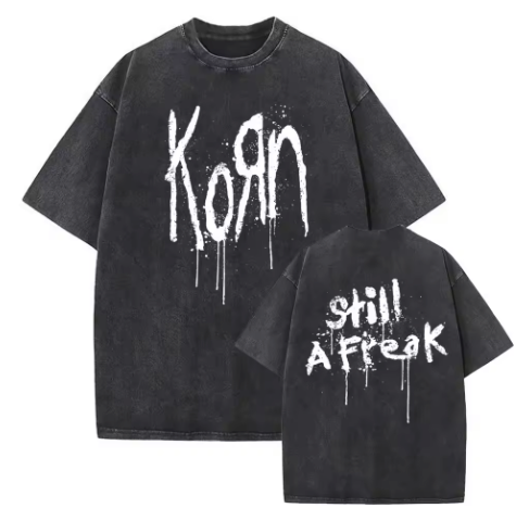 Korn Graphic T-Shirt - Cotton Oversized Tee