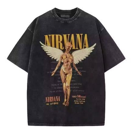 Nirvana Graphic T-Shirt - Cotton Oversized Tee