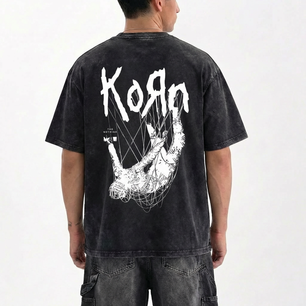 Korn Graphic T-Shirt - Cotton Oversized Tee