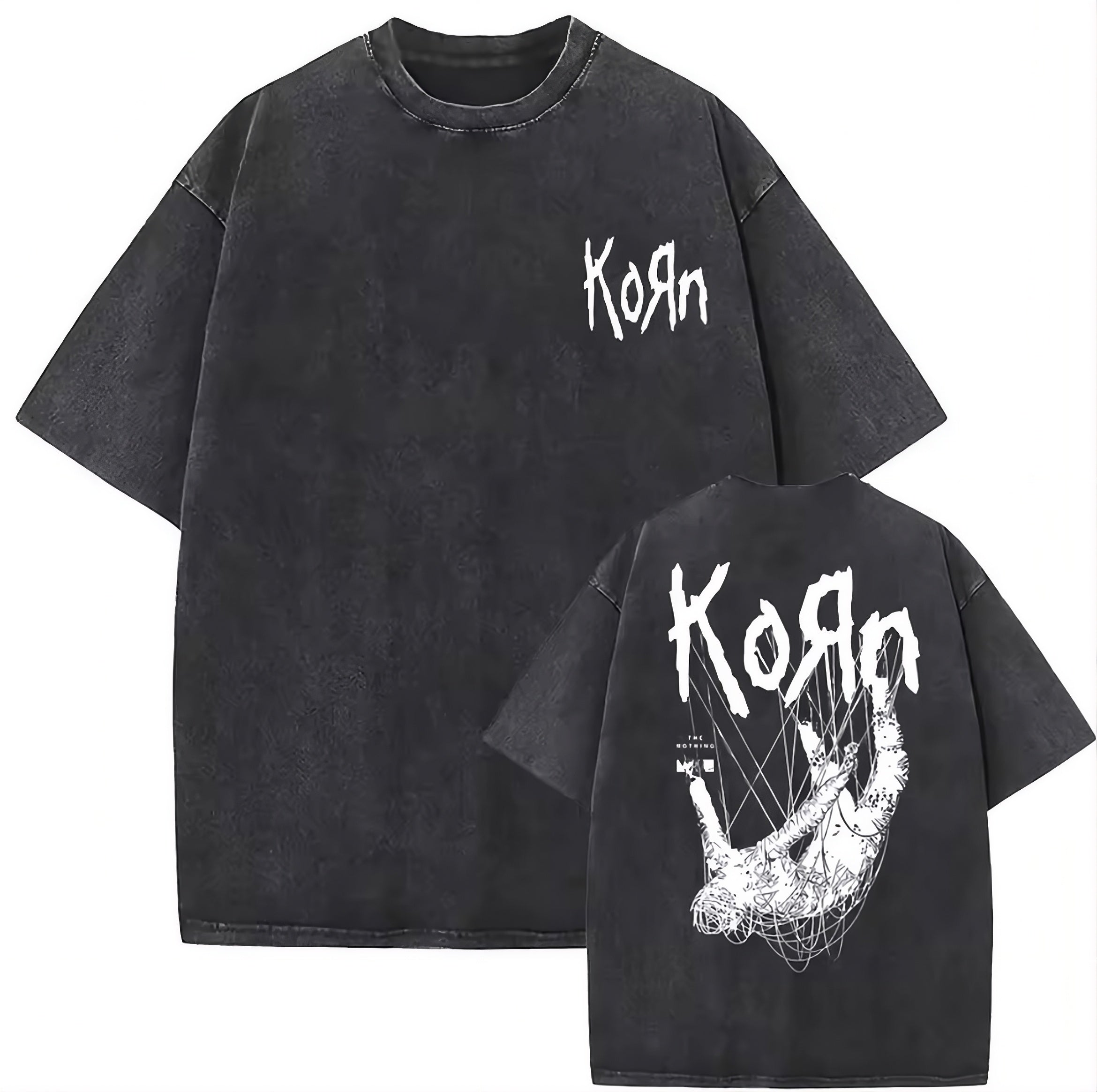 Korn Graphic T-Shirt - Cotton Oversized Tee