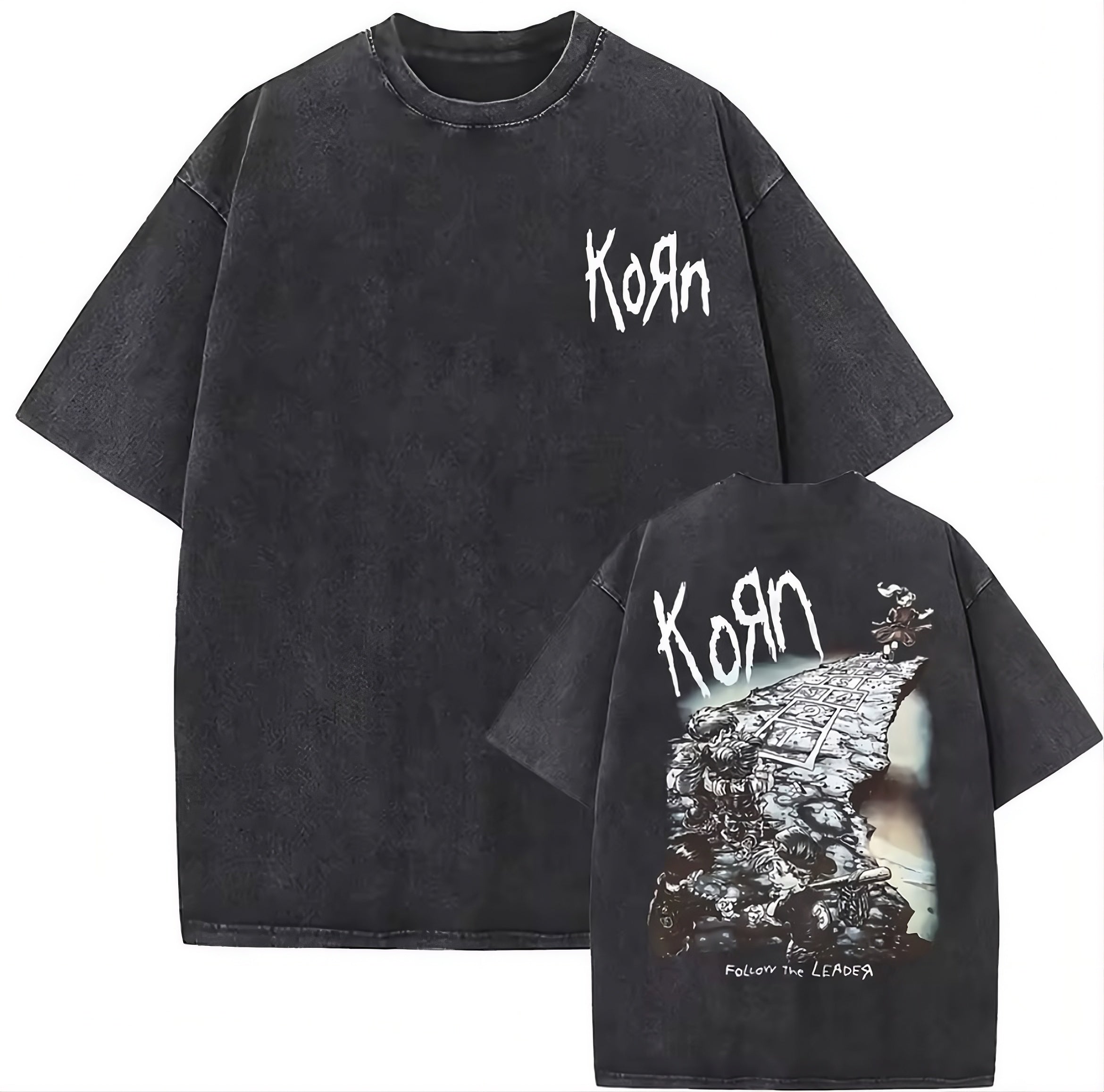 Korn Graphic T-Shirt - Cotton Oversized Tee